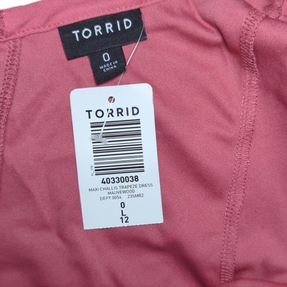 New Torrid Maxi Challis Trapeze Eyelet Dress Size L / 12 - Picture 4 of 6